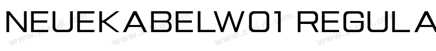 neuekabelw01 regular字体转换